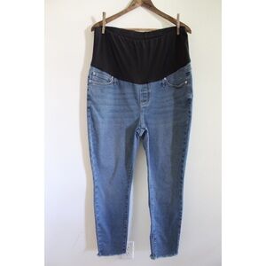 GAP Maternity Fringe Hem Cropped Plus Size Jeans 34 18